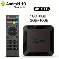 X96Q Android10 išmaniojo televizoriaus dėžutė, Allwinner H313 keturprocesoriaus CPU, 4K 2.4G WiFi strimingojo medijos žaidimo įrenginys, USB-C, belaidis, EU kištukas, be baterijos, 220-240V maitinimo šaltinis, TVSync