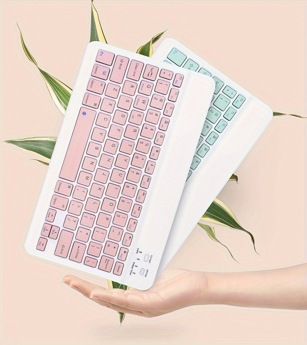 Ultra plonas belaidis klaviatūros ir pelės rinkinys, nešiojamas BT klaviatūros ir pelės derinys, tinkamas IPad, planšetiniam kompiuteriui, nešiojamam kompiuteriui, biuro kompiuterio klaviatūrai.