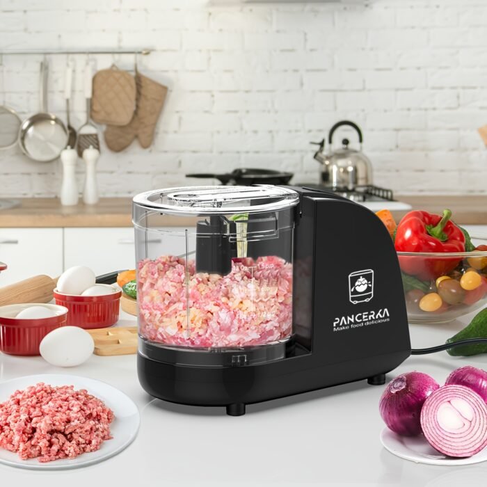 PANCERKA 1.5 vnt. maišytuvo malūnė, elektrinis maisto pjaustyklė, maišytuvai, 200 W, 15000 aps./min., 350 ml, PP, netvarkus formos, 220 V-240 V, Europos standartinis kištukas, su juoda dėžute, skirta maistui pjaustyti, maistui pjaustyti ir maistui pjaustyti, skirta maistui pjaustyti ir virtuvei