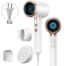 Galingas joninis plaukų džiovintuvas – 3 greičiai, 2 režimai, karštas ir šaltas oras, tinka tiesiems ir garbanotiems plaukams – negatyvūs jonai, greitas džiovinimas