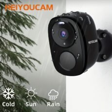 Lauko belaidė apsaugos stebėjimo kamera su prožektoriumi ir sirena signalizacija, (2 krypčių pokalbis, spalvotas naktinis matymas, AI&PIR judesio aptikimas)