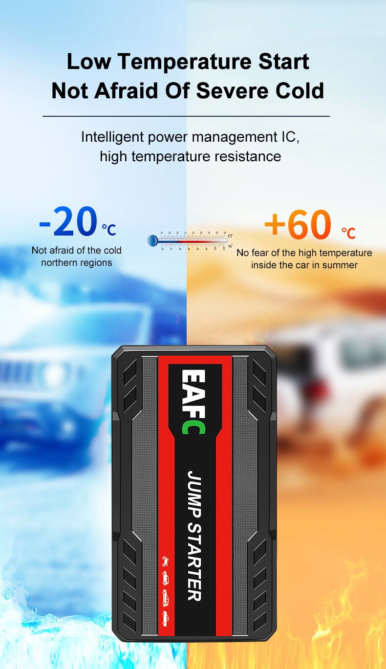 Nešiojamas automobilio starteris avariniam įjungimui, mobilus RV akumuliatoriaus įkroviklis, 12V RV akumuliatorius 3L benzininio automobilio starteriui