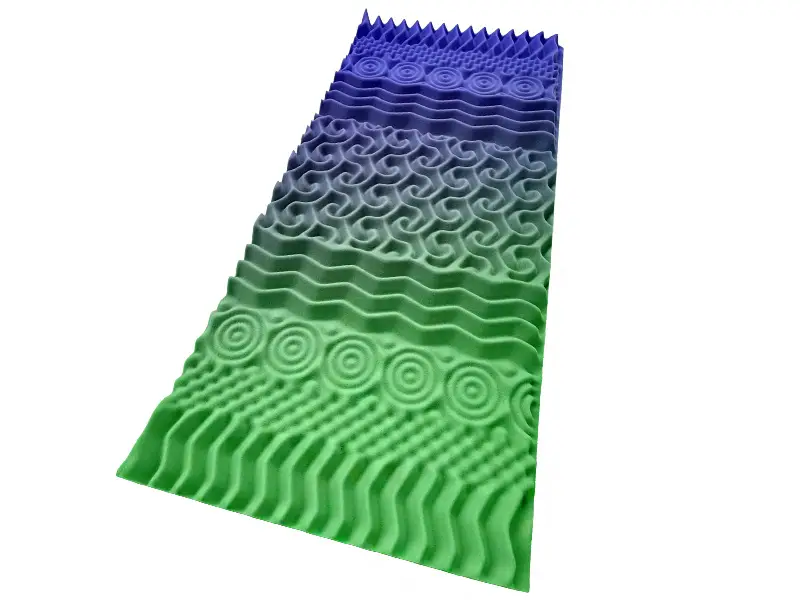 9 zonų, kontūrinis putų čiužinys, sveikam miegui, 90x200 H2 (10 cm storio) - Image 4