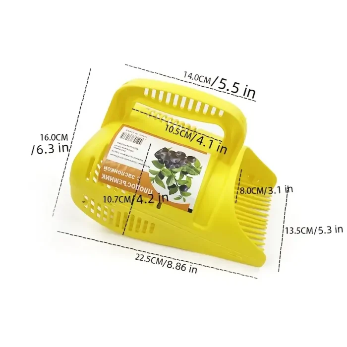 1 vnt. lengvas plastikinis mÄ—lynių rinktuvas su minkÅ¡ta rankena ir ergonomiÅ¡ka laikmena – patvarus vaisių Å¡epetys Å¡velniam derliui, sodininkystei (mÄ—lynÄ—s, avietÄ—s, avieÄių), mažųjų vaisių rinkimo įrankis, tvirtas dizainas, neelektrinis prietaisas, naudojimui, kompaktiÅ¡kas dizainas, lauko entuziastams PrekÄ—s informacija 1